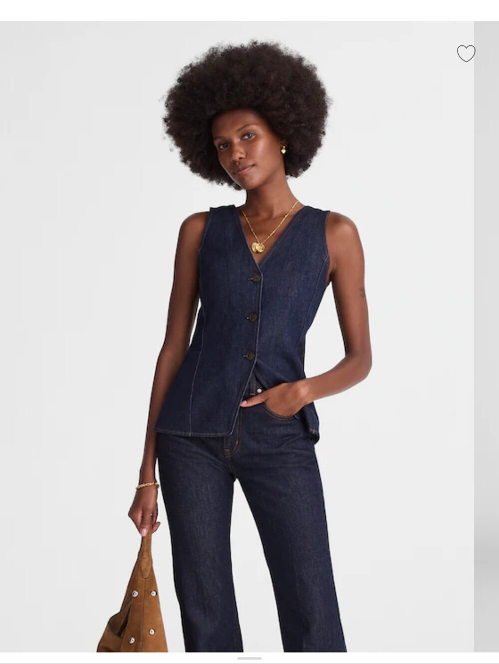 Madewell Denim Cutaway Vest NWT